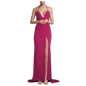 Katia May Magenta Halterneck Dress